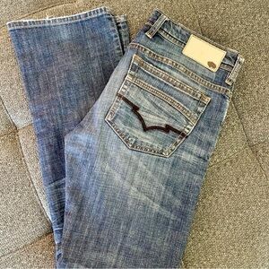 Buffalo David Man Straight Jeans Blue Stretchy 32x32
